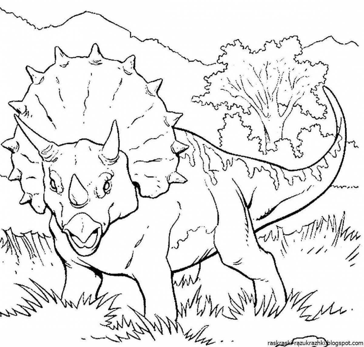 Радостная раскраска детеныши динозавров
