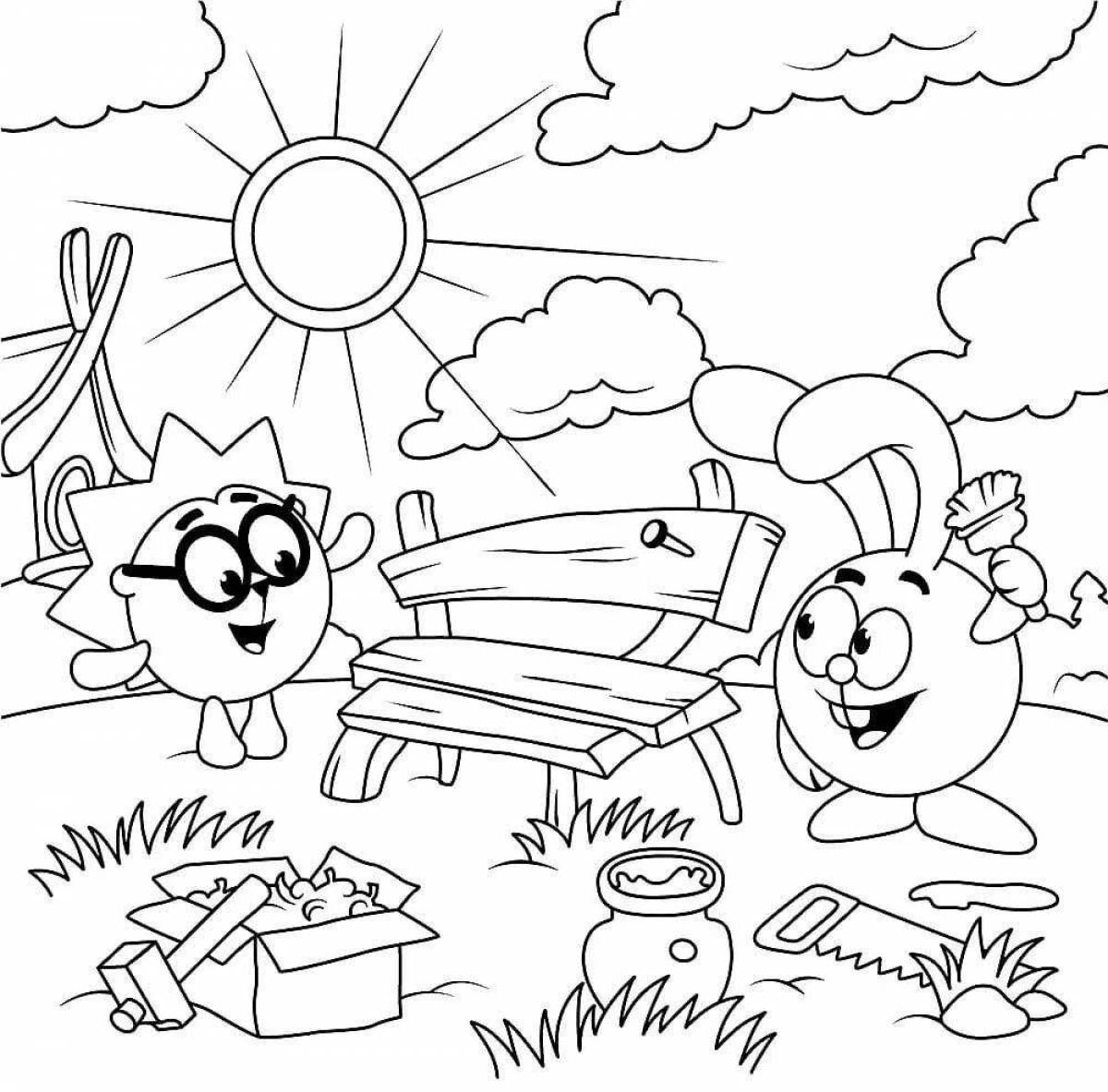Funny children's coloring