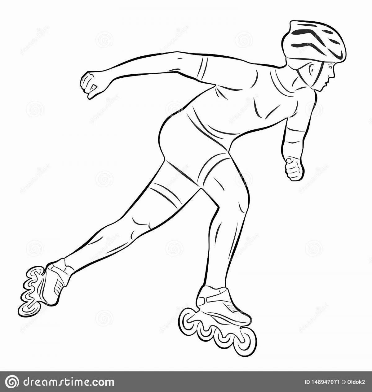 Photo Royal skating coloring page
