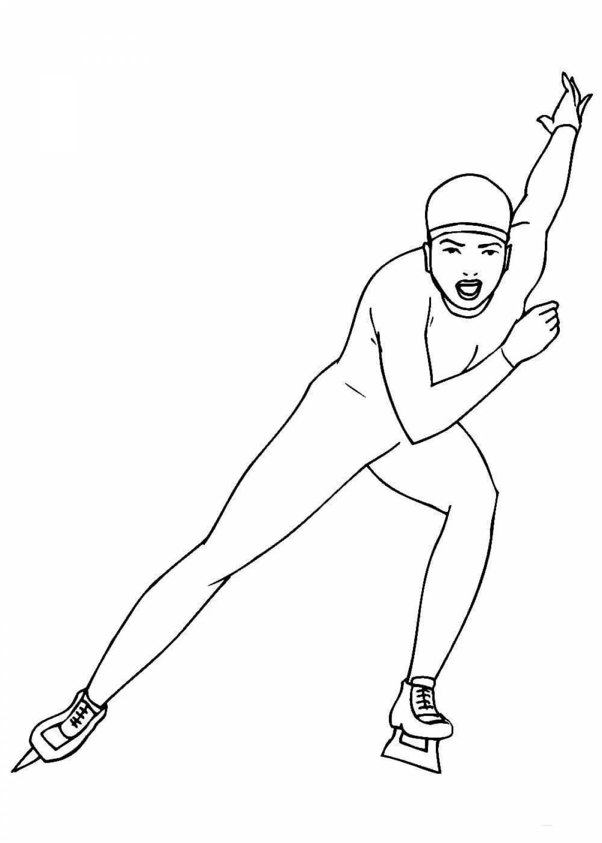 Coloring book exquisite skating