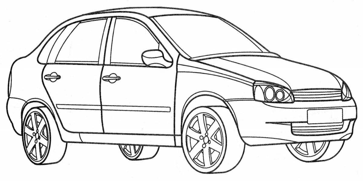Impressive Russian cars coloring page