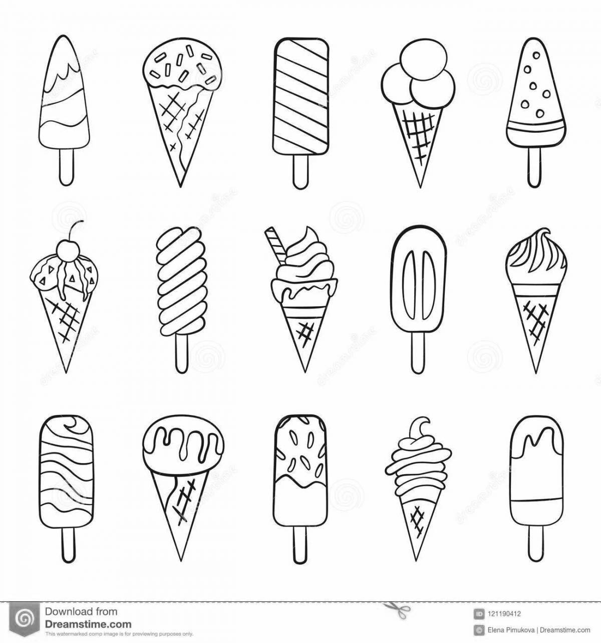 Coloring fun popsicle ice cream