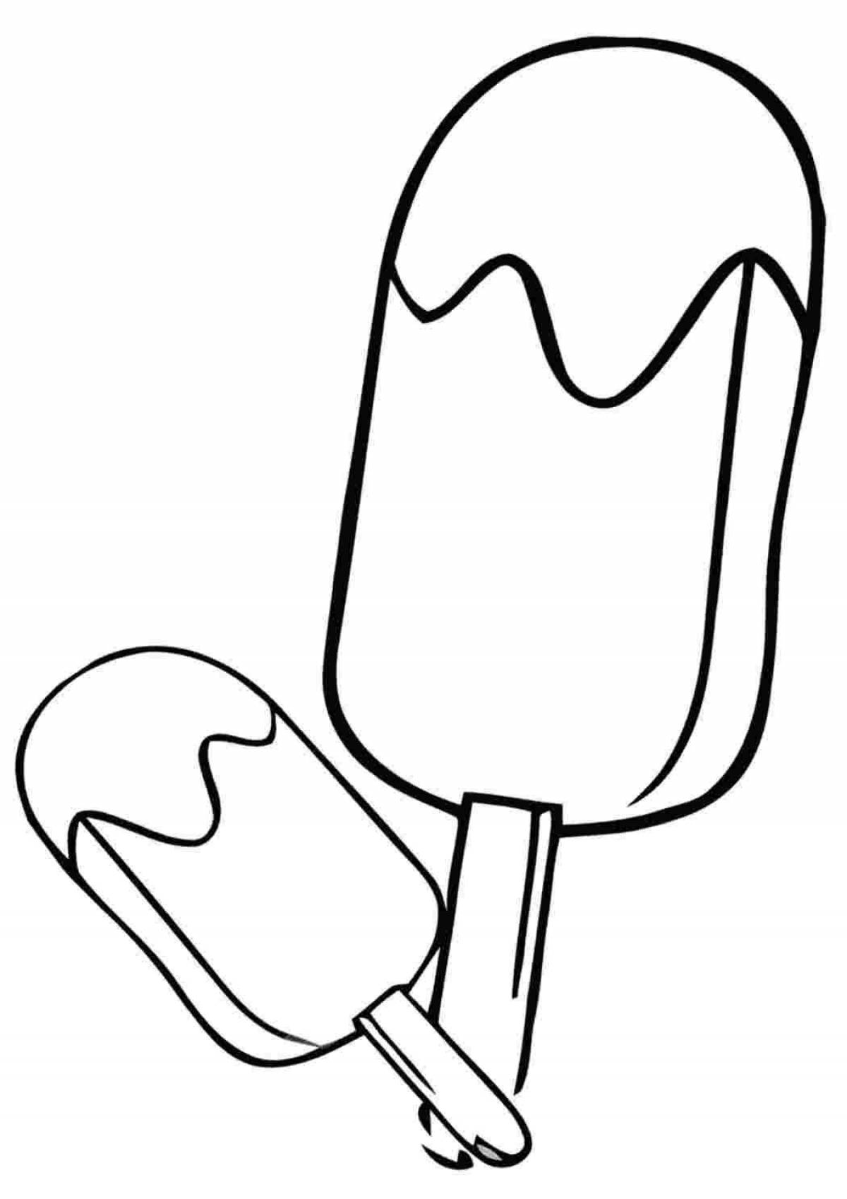 Exciting ice cream and popsicle coloring book