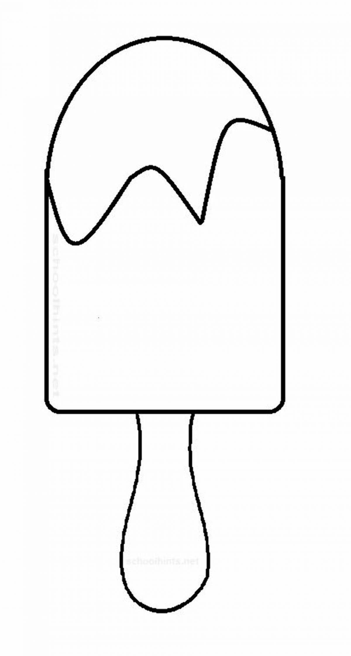Fun popsicle ice cream coloring page