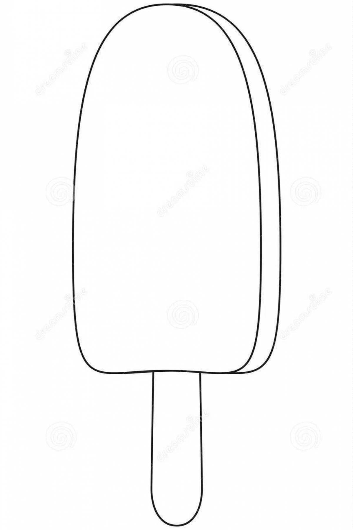 Amazing popsicle ice cream coloring page