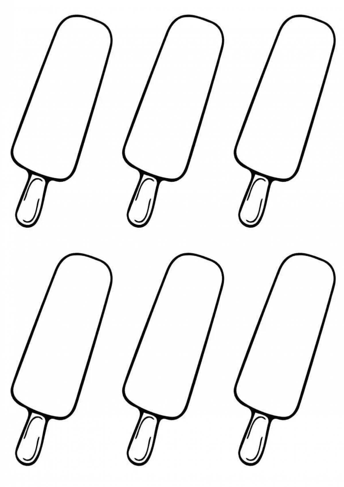 Coloring gourmet popsicle ice cream