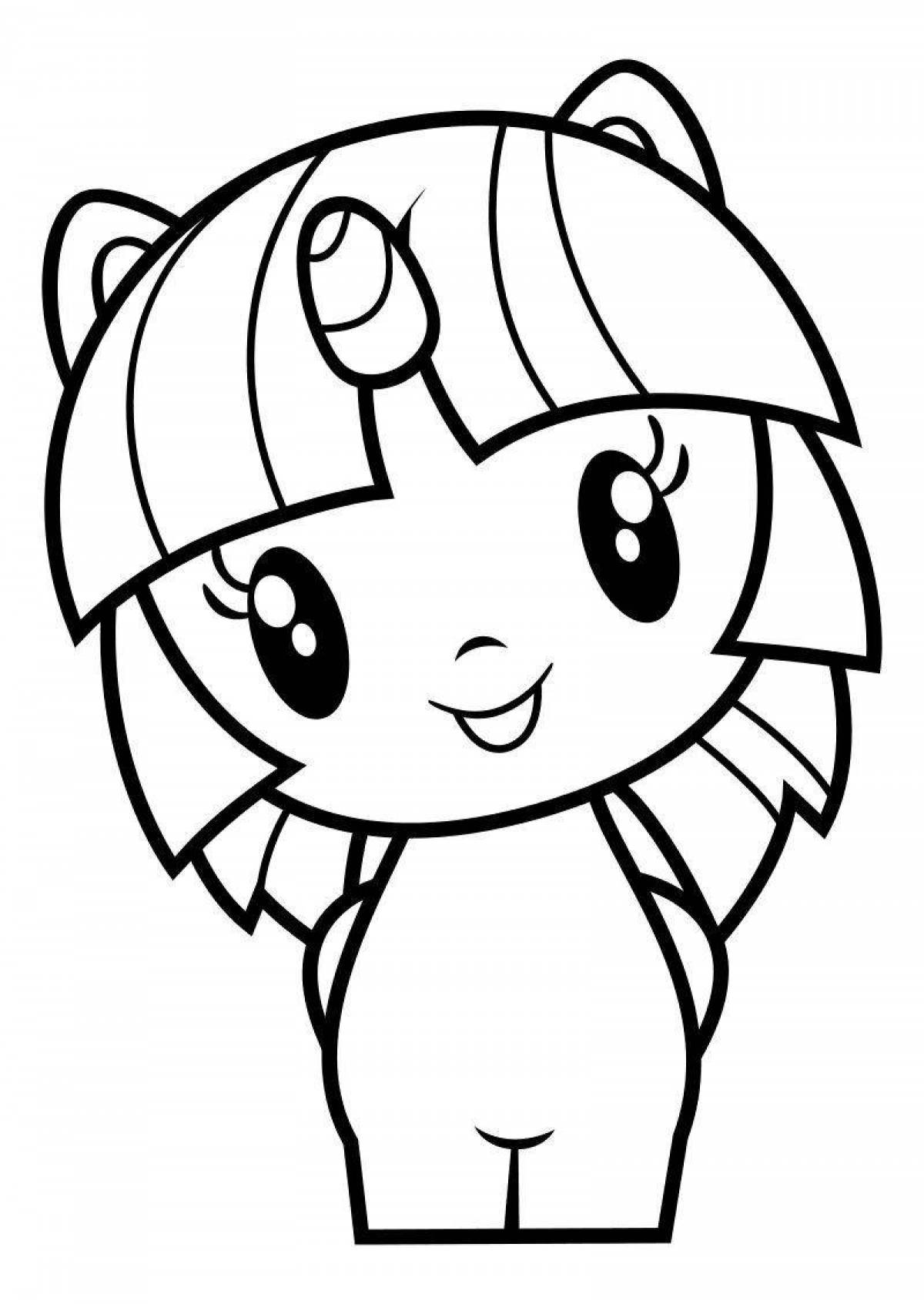 Exciting mini pony coloring book