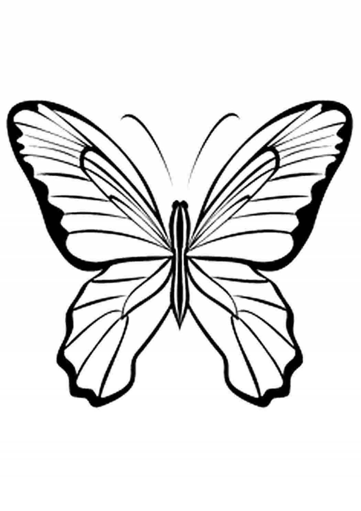 Coloring butterfly art stencil