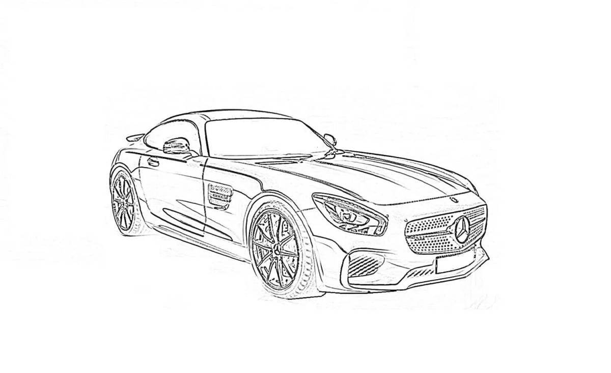 Coloring page stylish new mercedes