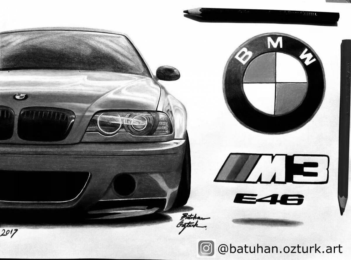 Great bmw logo coloring page