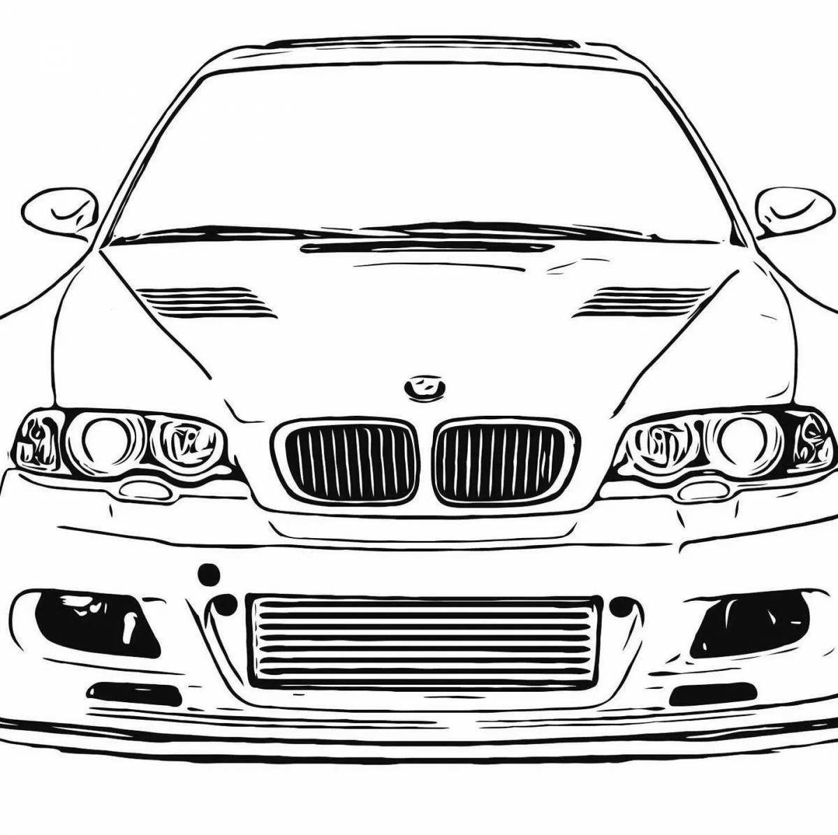 Coloring book elegant bmw logo