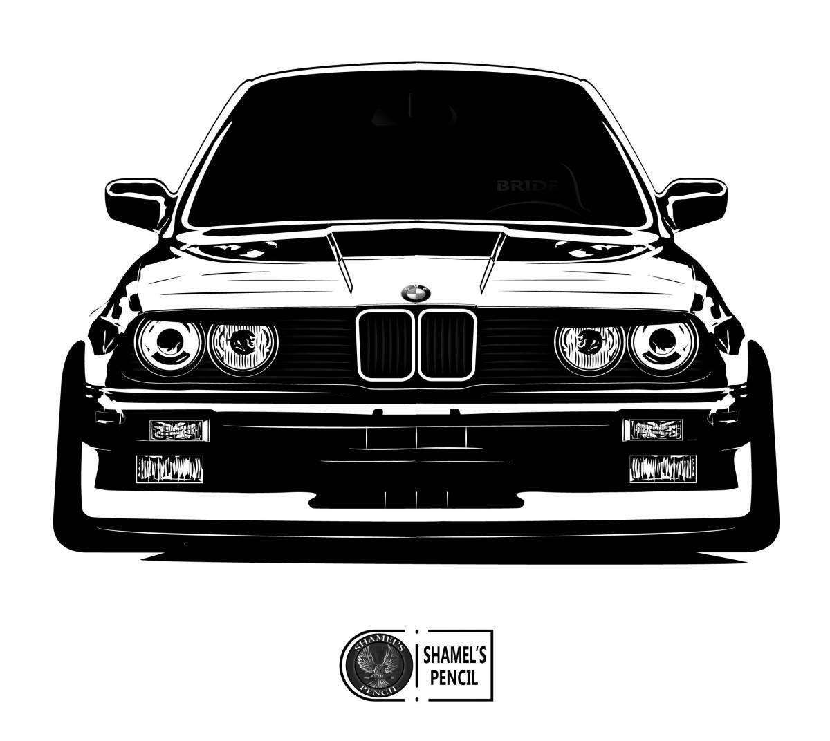 Bmw grand logo coloring page