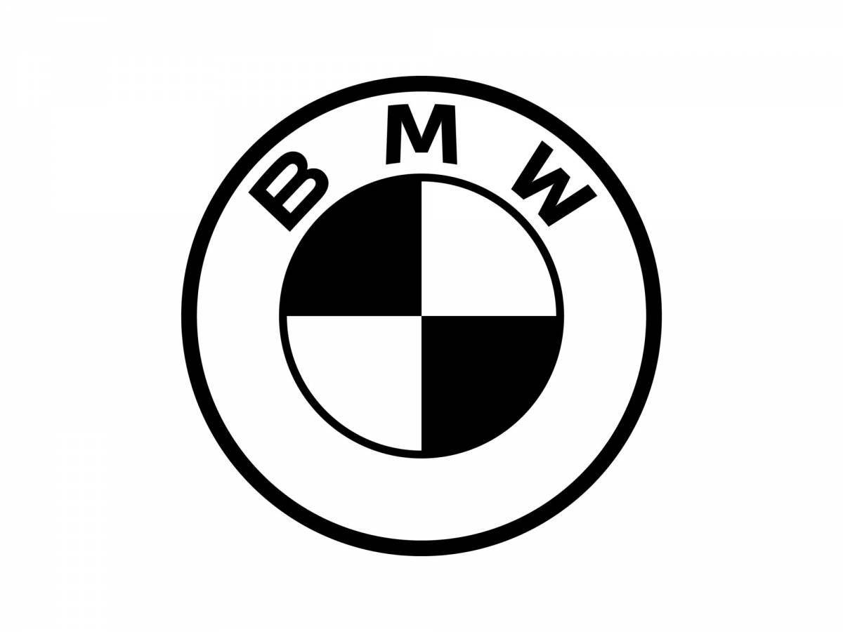Раскраска с экзотическим логотипом bmw