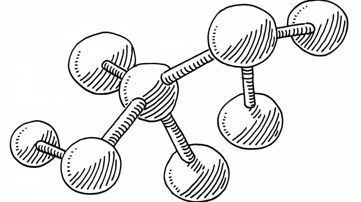 Water molecule inviting coloring page
