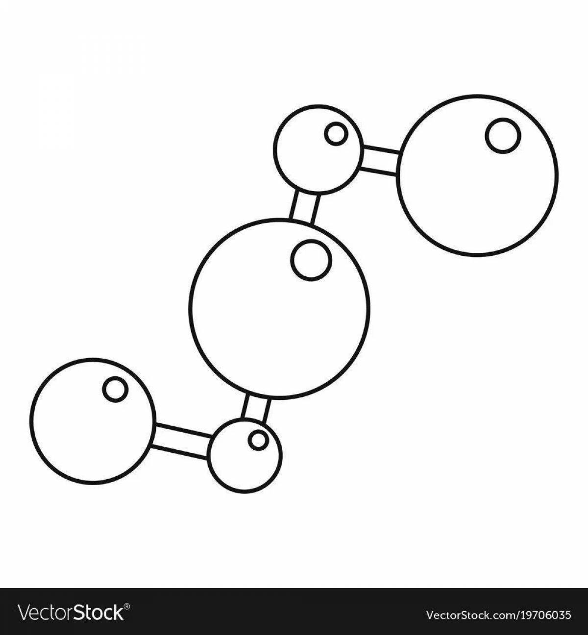 Magic water molecule coloring page