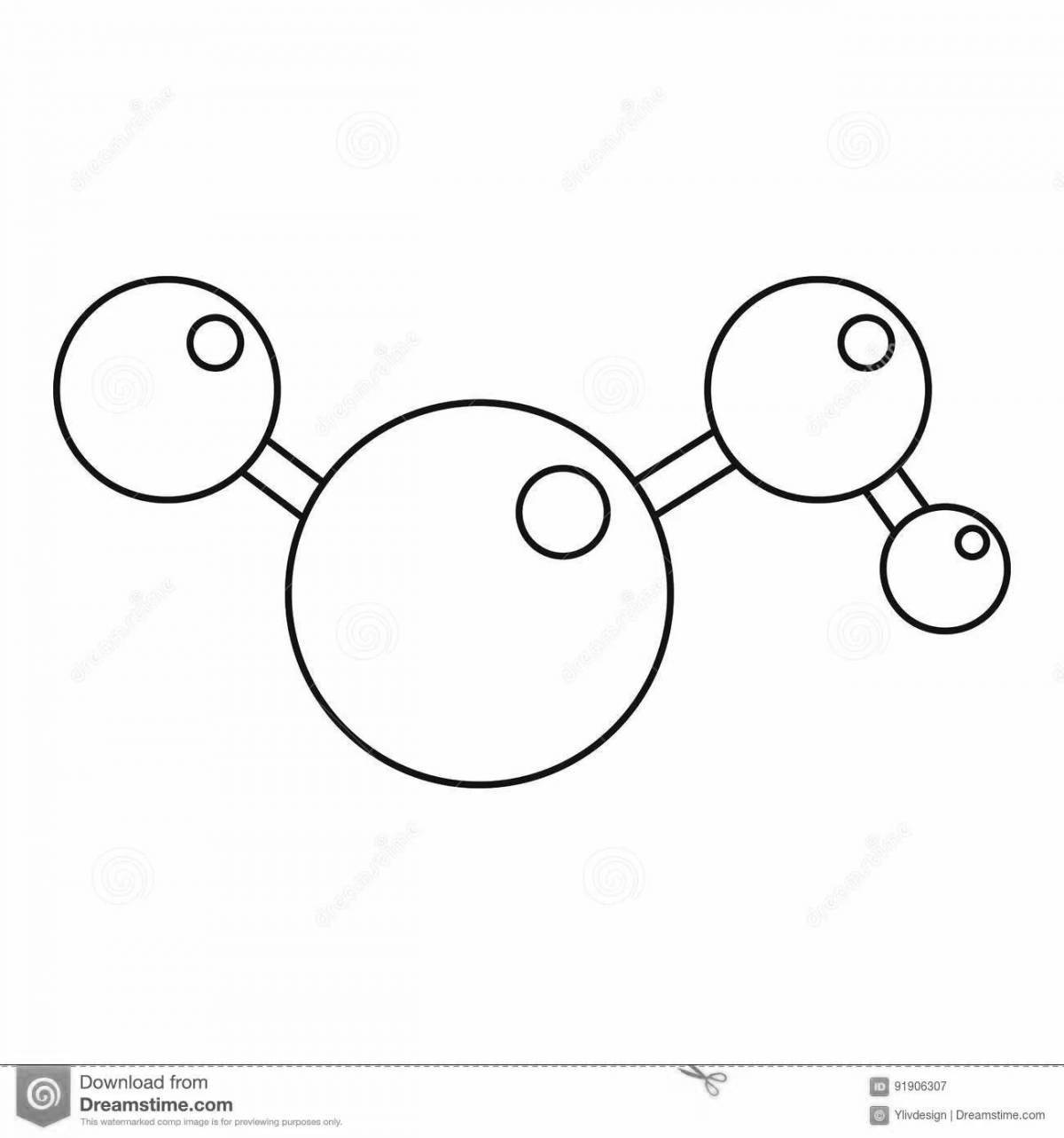 Раскраска приятная молекула воды
