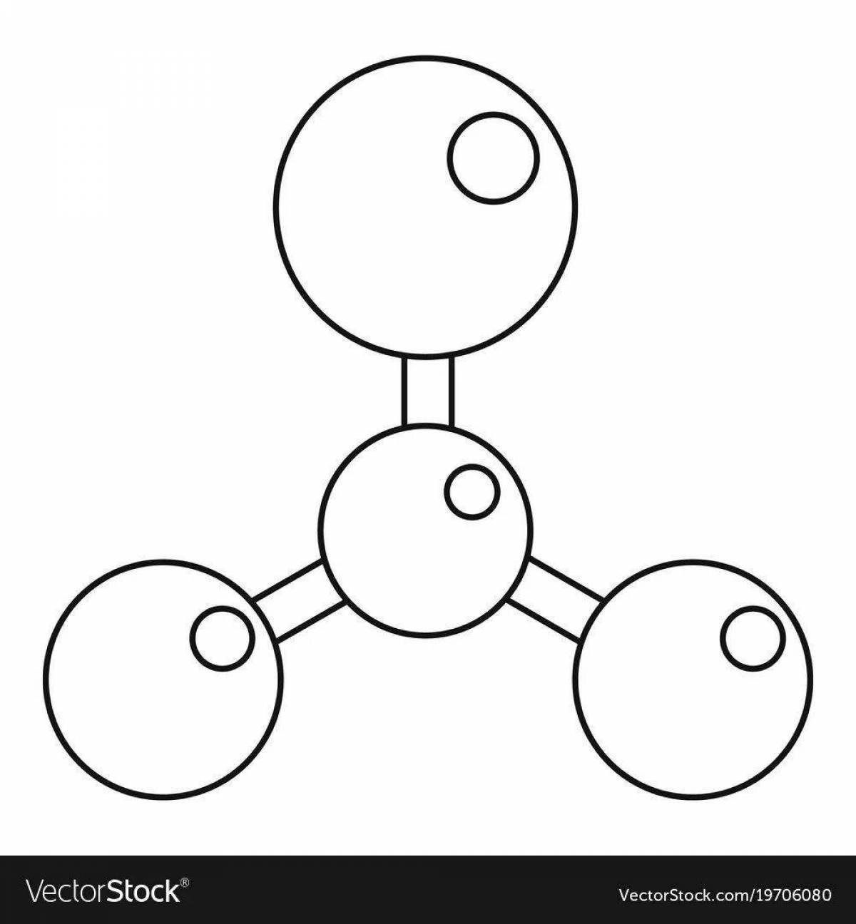 Amazing water molecule coloring page