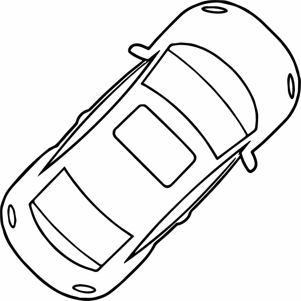 Exciting parking lot coloring page