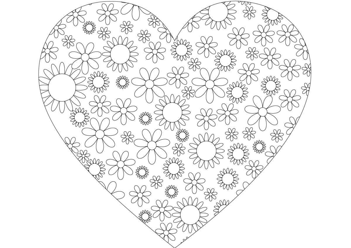 Coloring page bewitching heart