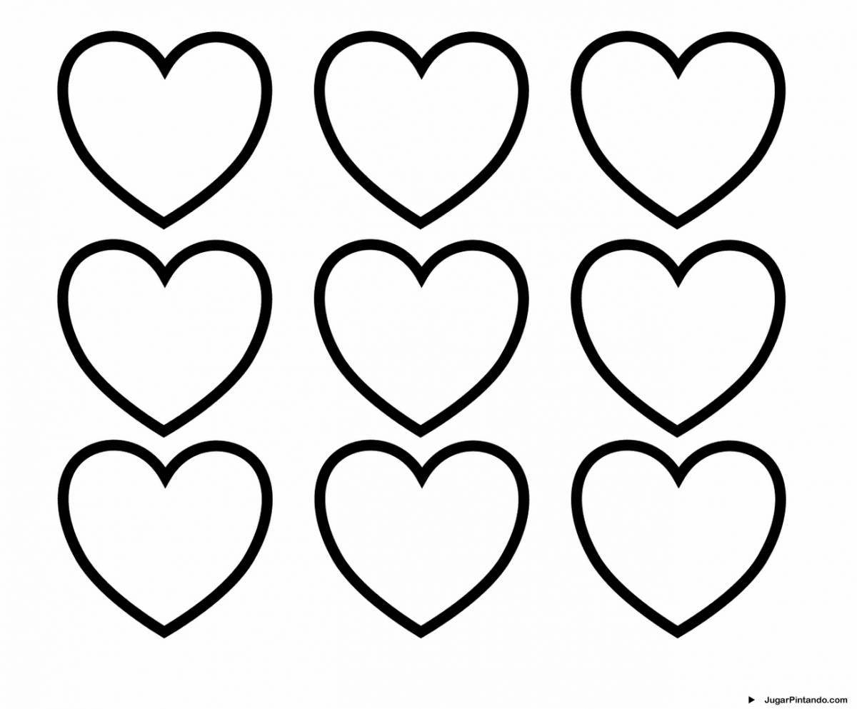 Gorgeous heart coloring page