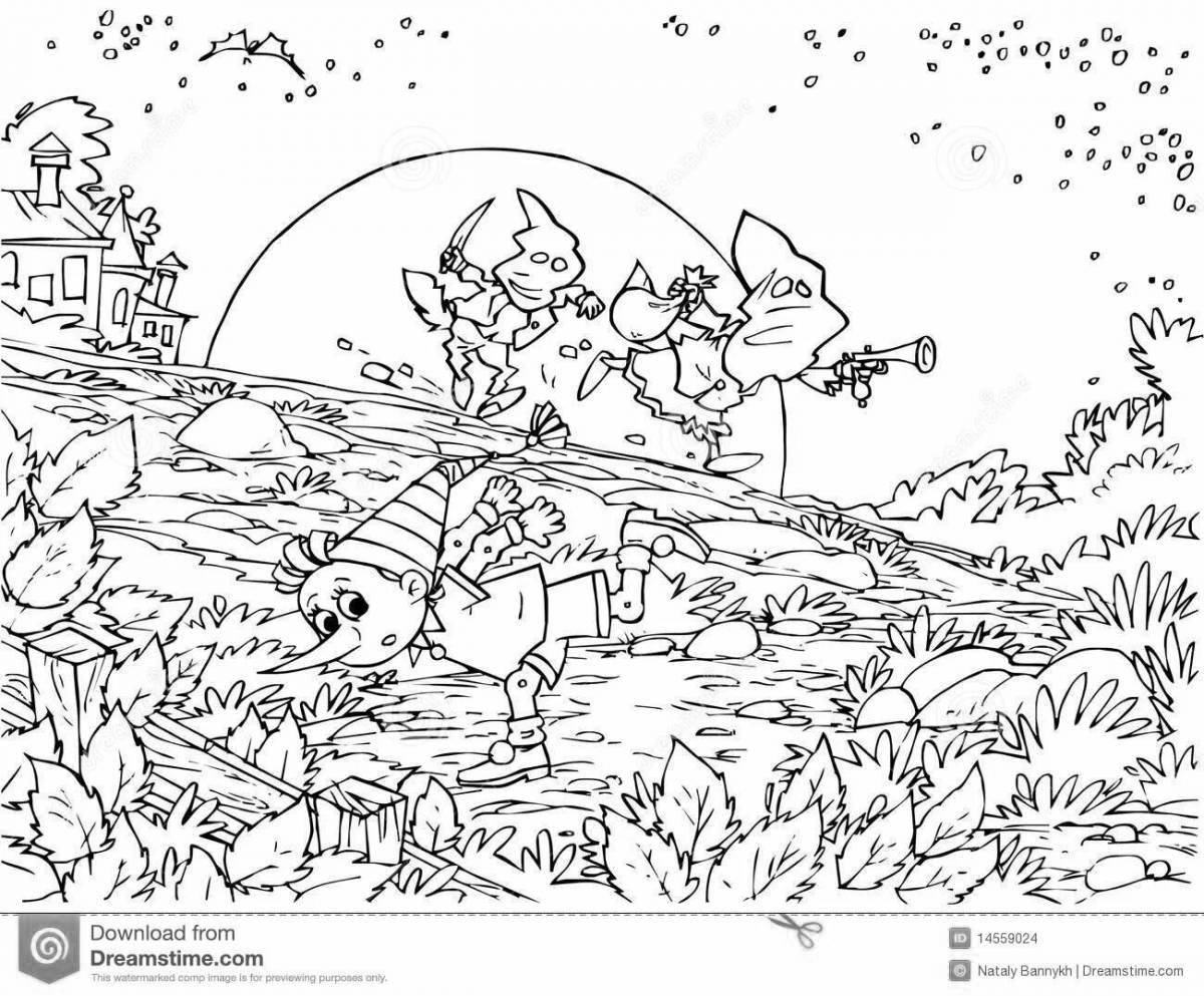 Coloring page charming alice fox