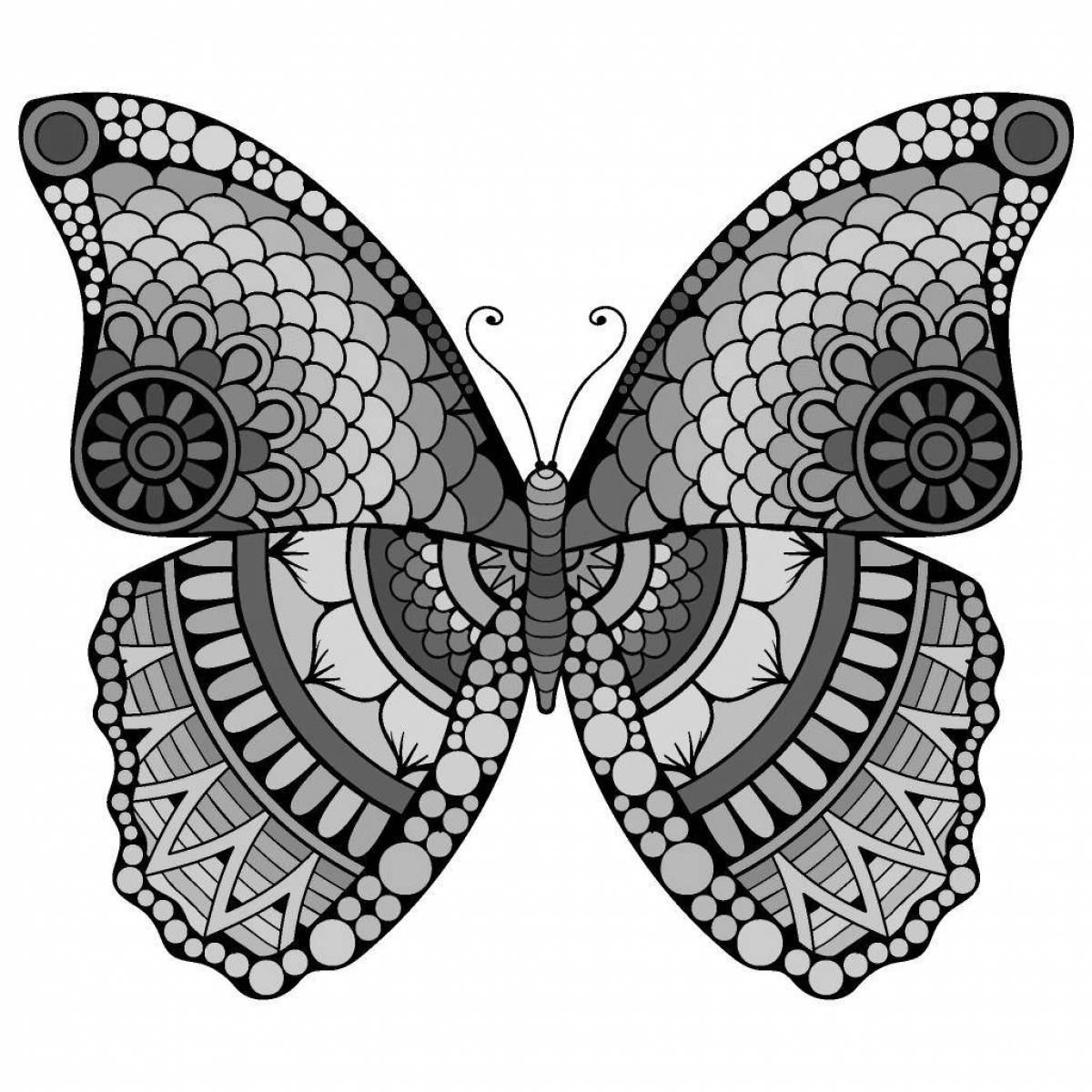 Luminous butterfly coloring book