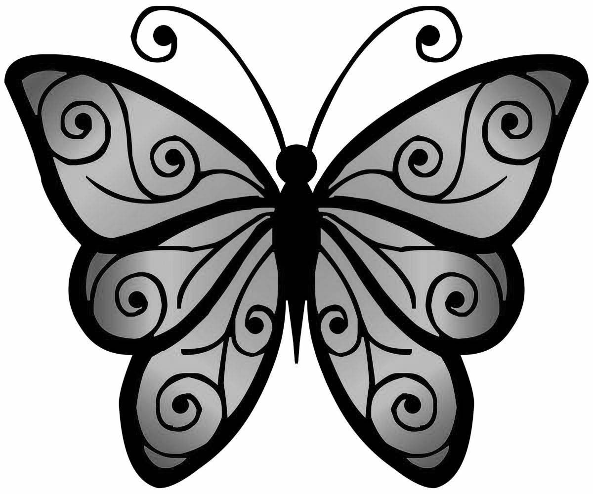 Colorful butterfly coloring book