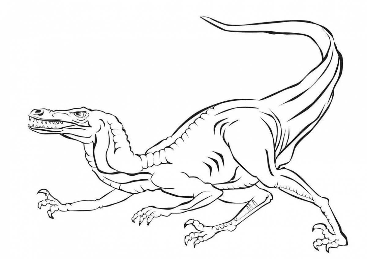 Чудовищная раскраска хищник-динозавр