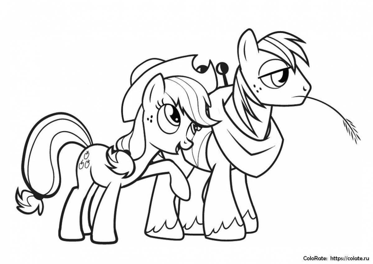 Coloring page magic pony friendship