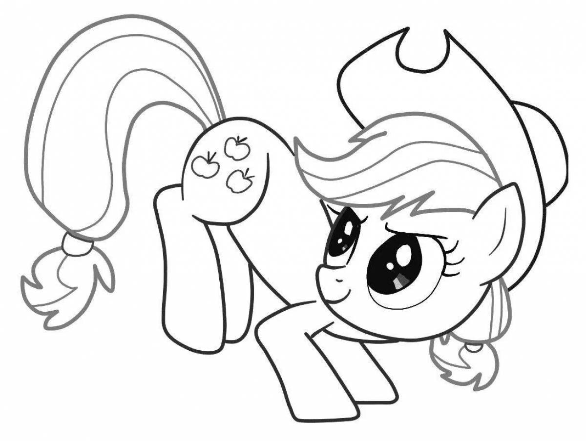 Coloring page charming pony friendship