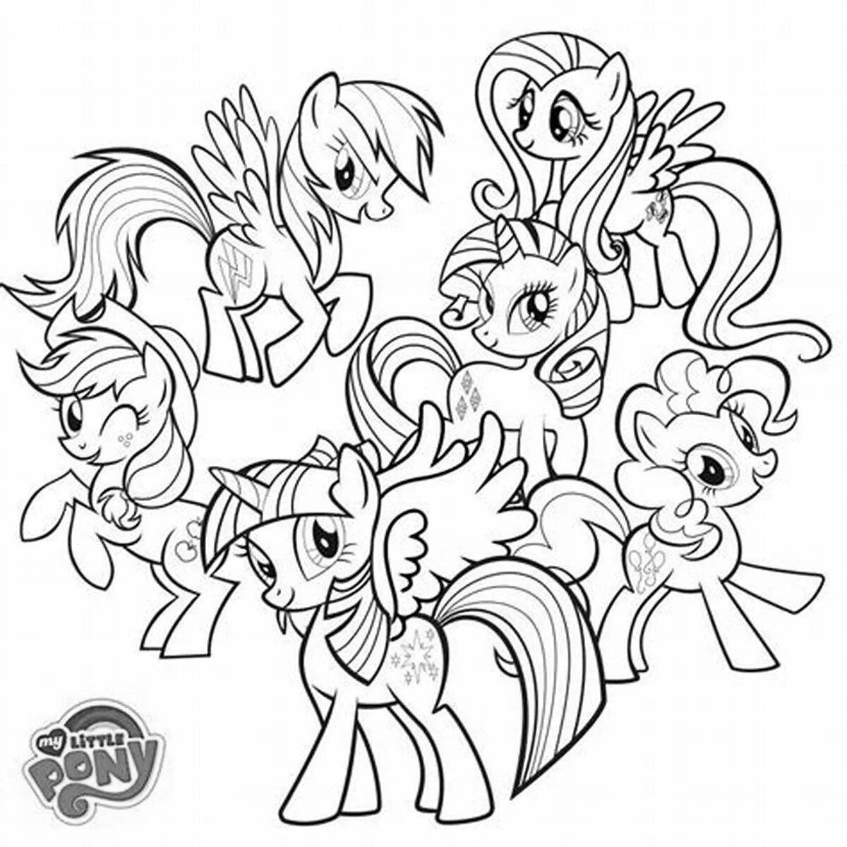 Coloring cute pony friendship