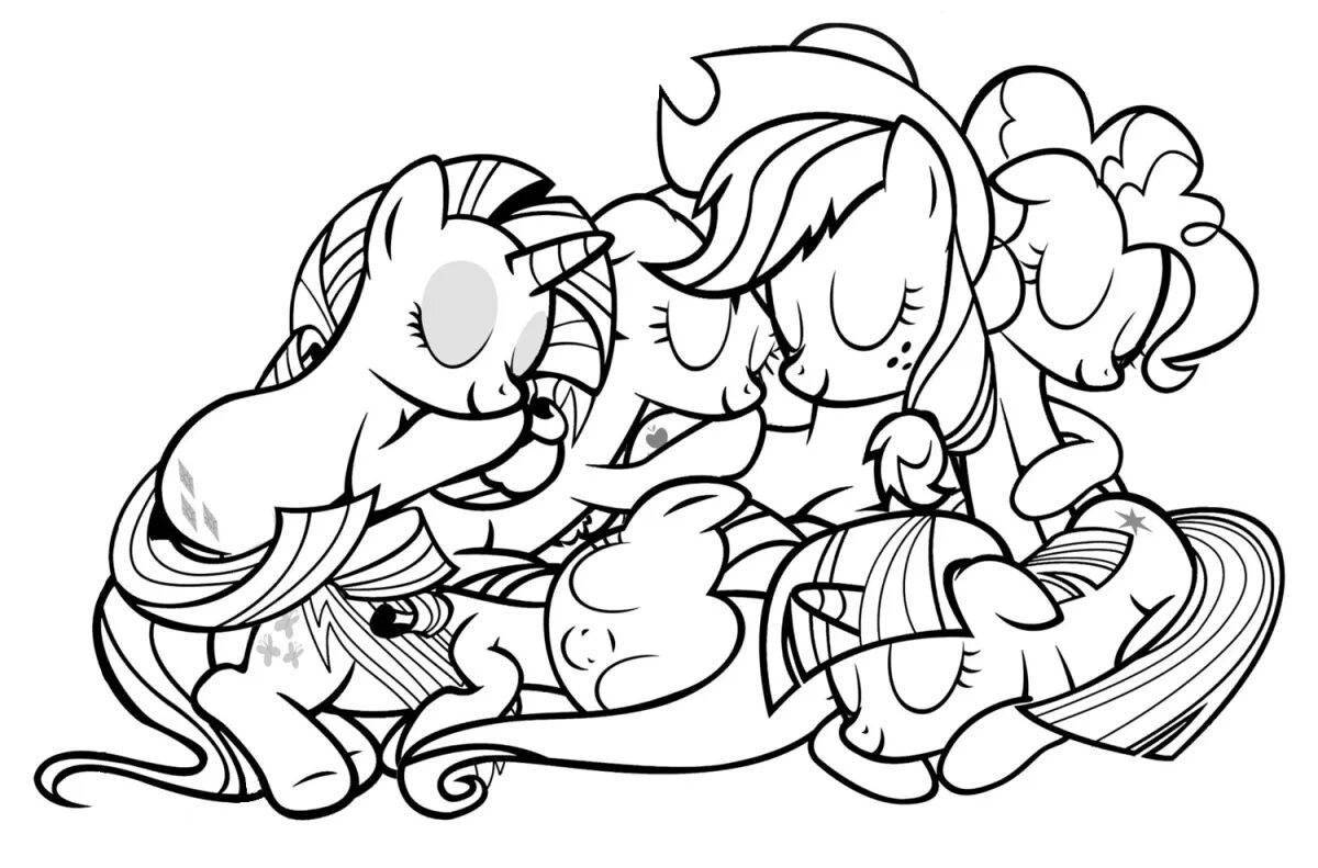 Fun pony friendship coloring book