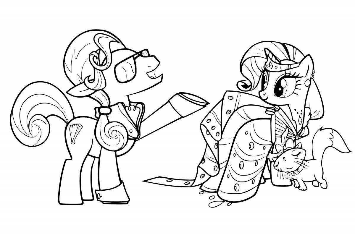 Coloring book bright pony friendship