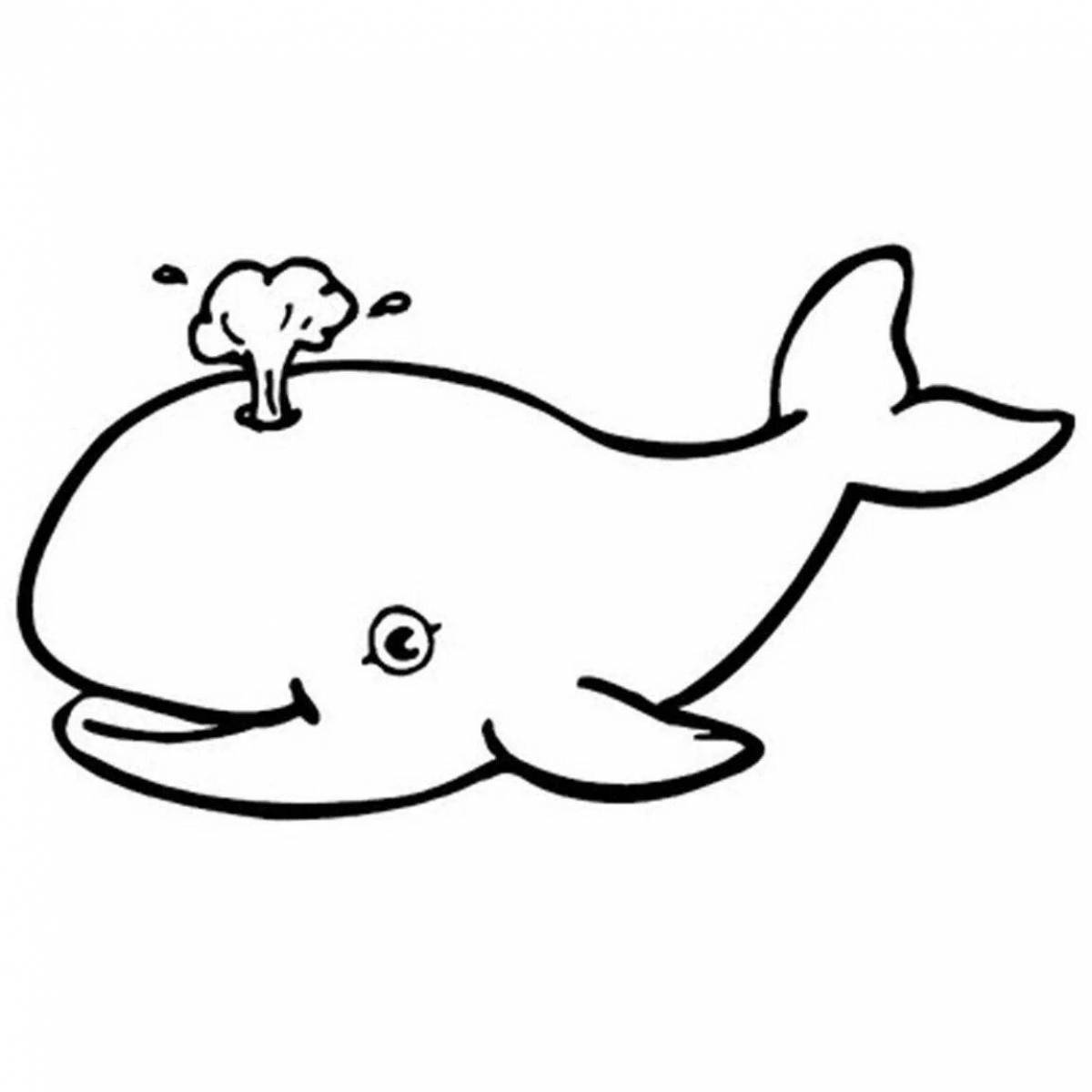 Great whale fish coloring book