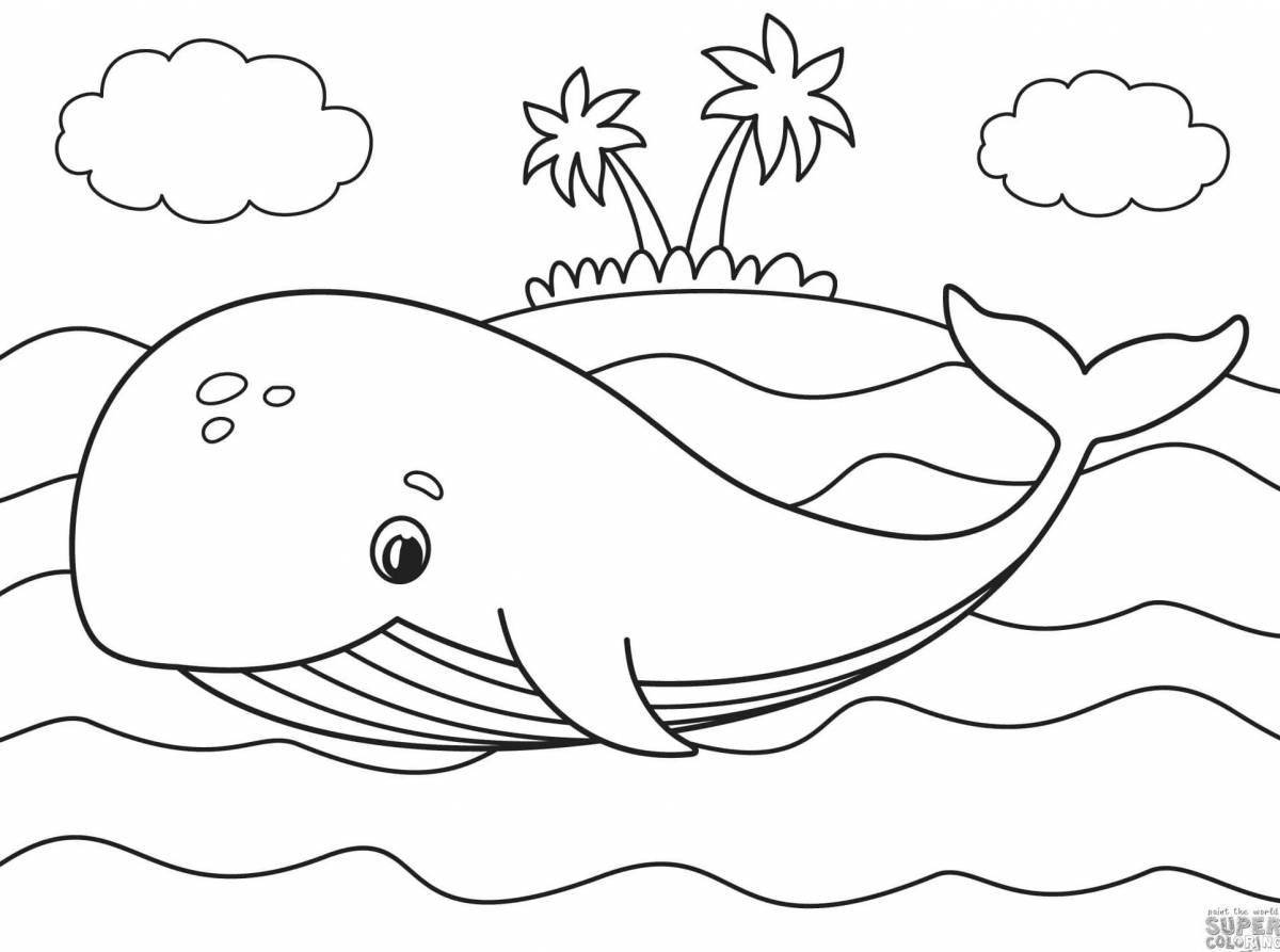 Glossy coloring whale fish