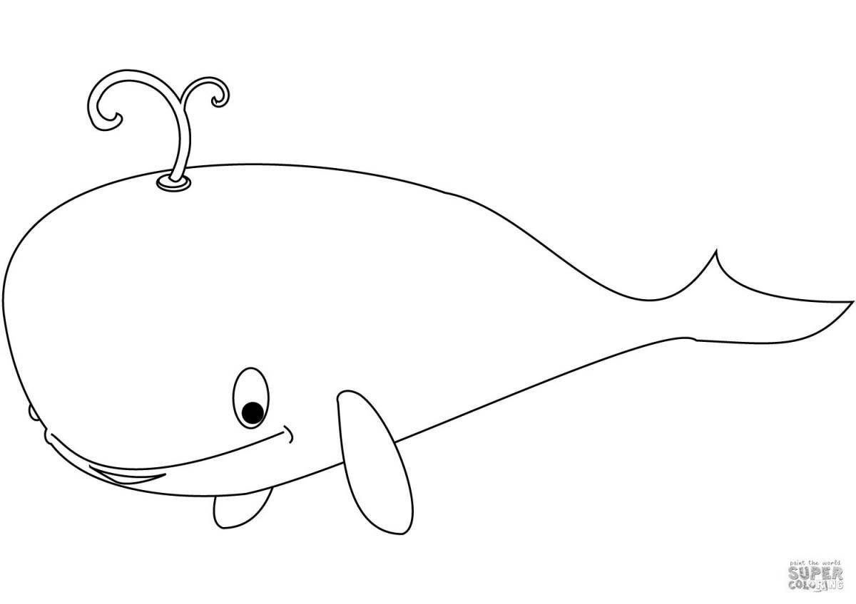 Shining whale fish coloring book