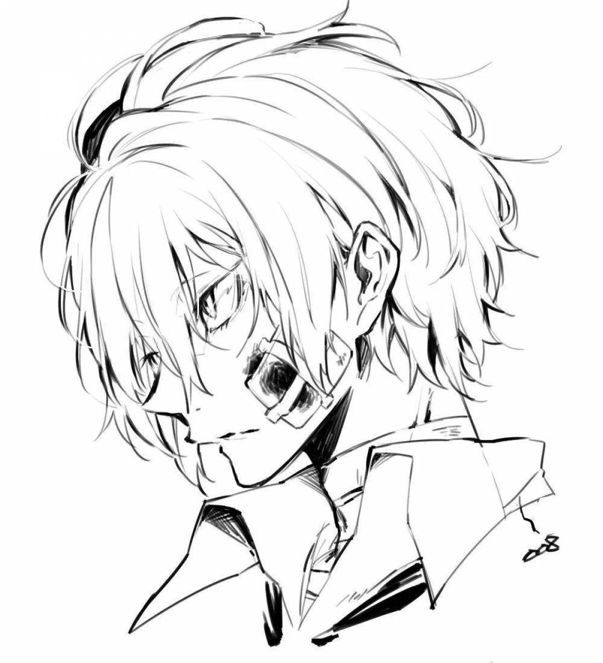 Photo Dazai's bright anime coloring book