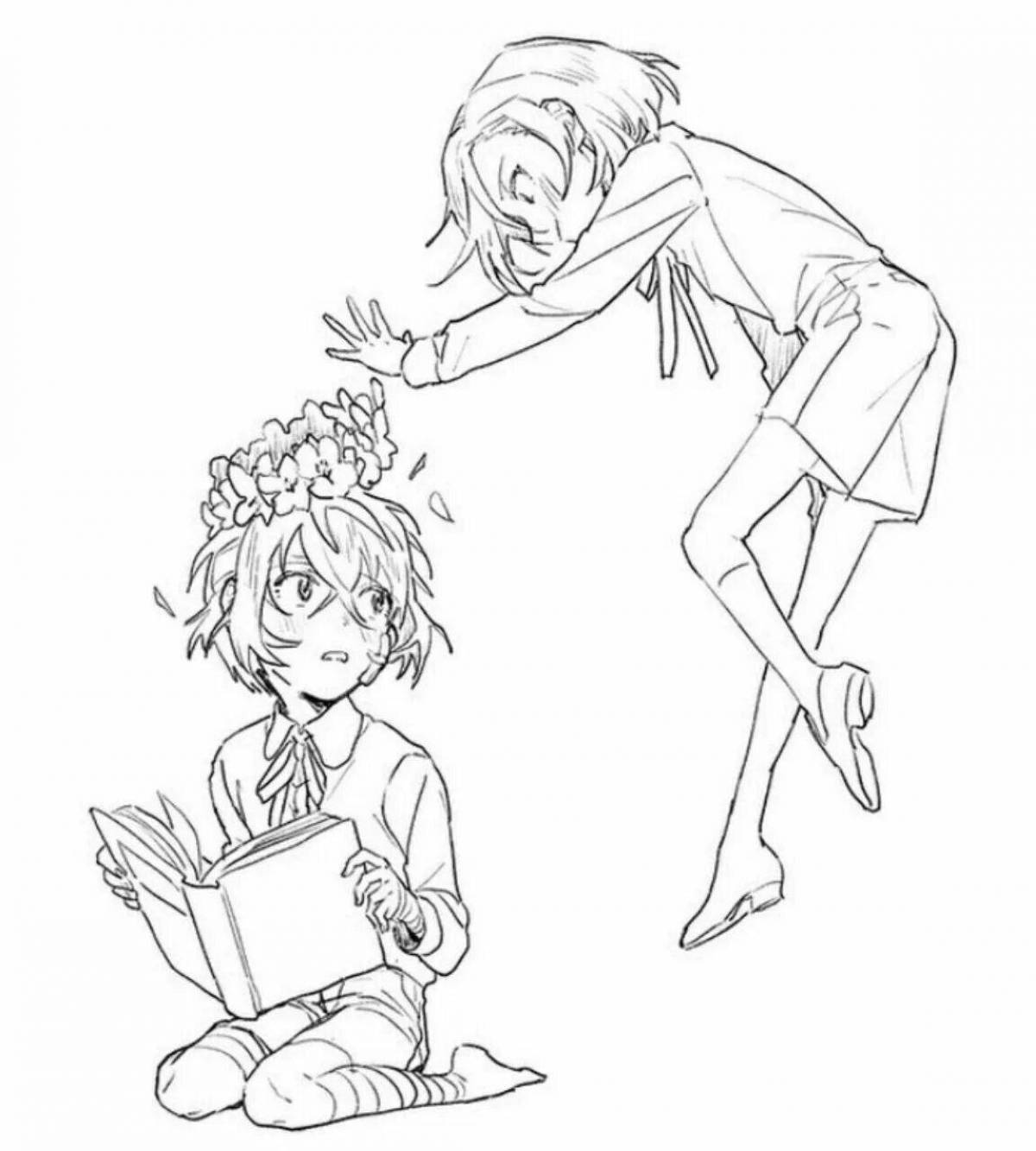 Photo Dazai's mesmerizing anime coloring book