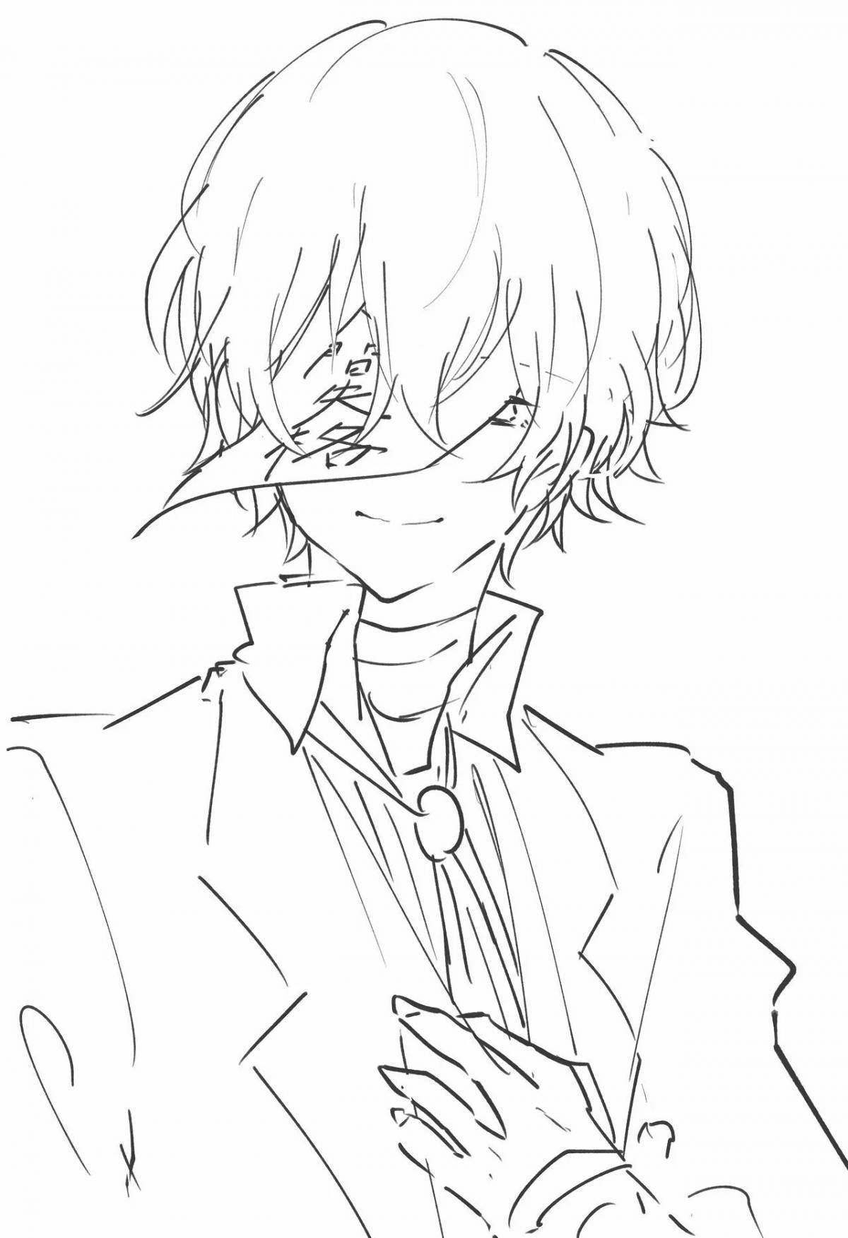 Photo Dazai amazing anime coloring book