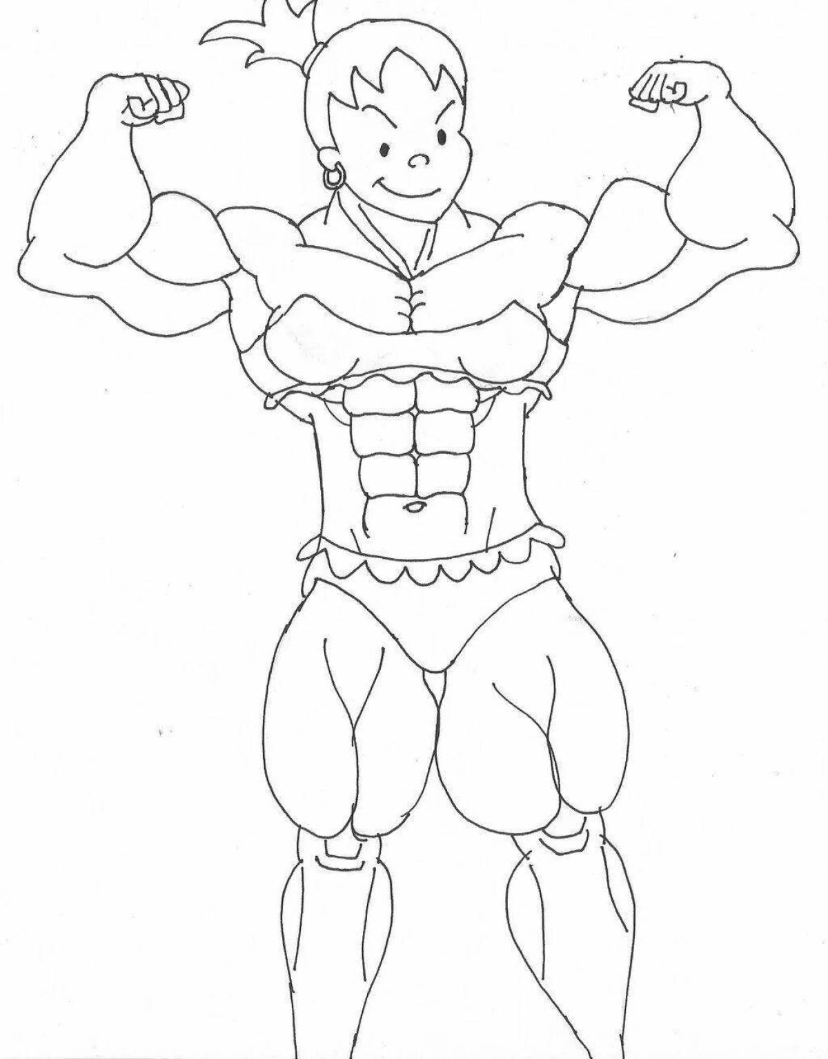 Tempting human muscle coloring