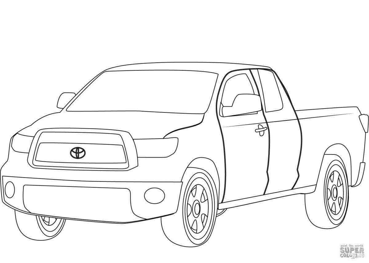 Toyota jeep bright coloring page