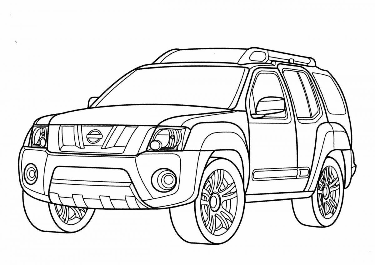 Coloring funny toyota jeep