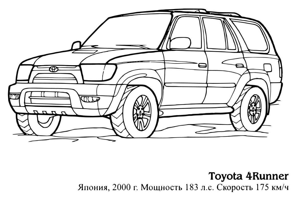 Toyota jeep funny coloring book