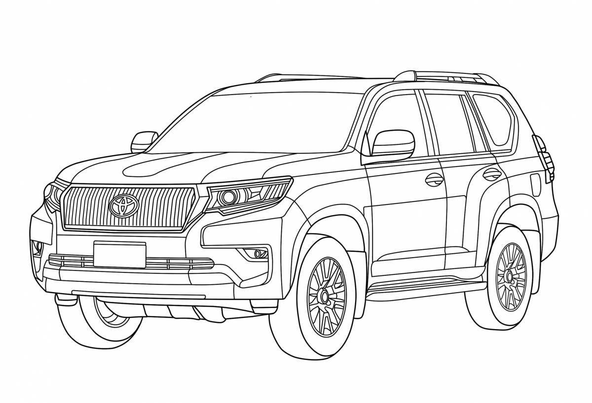 Exciting toyota jeep coloring book