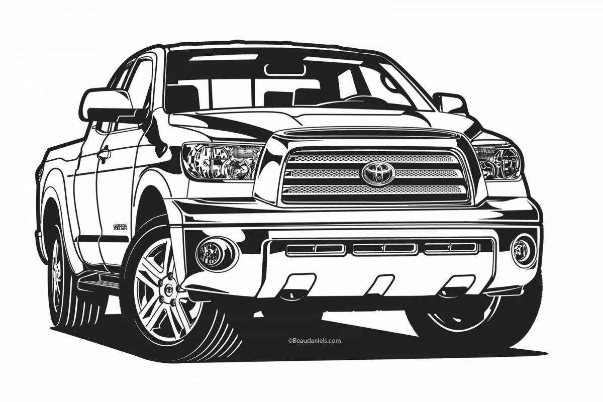 Amazing toyota jeep coloring page