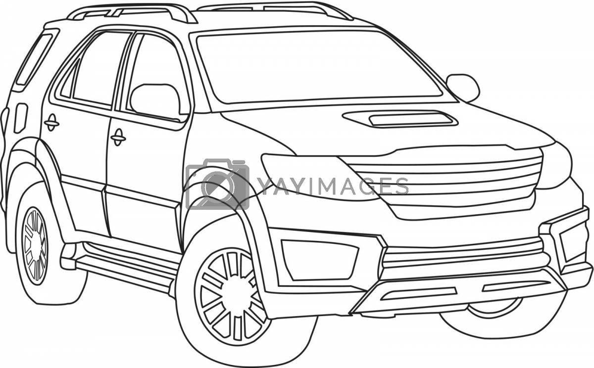 Toyota jeep incredible coloring book