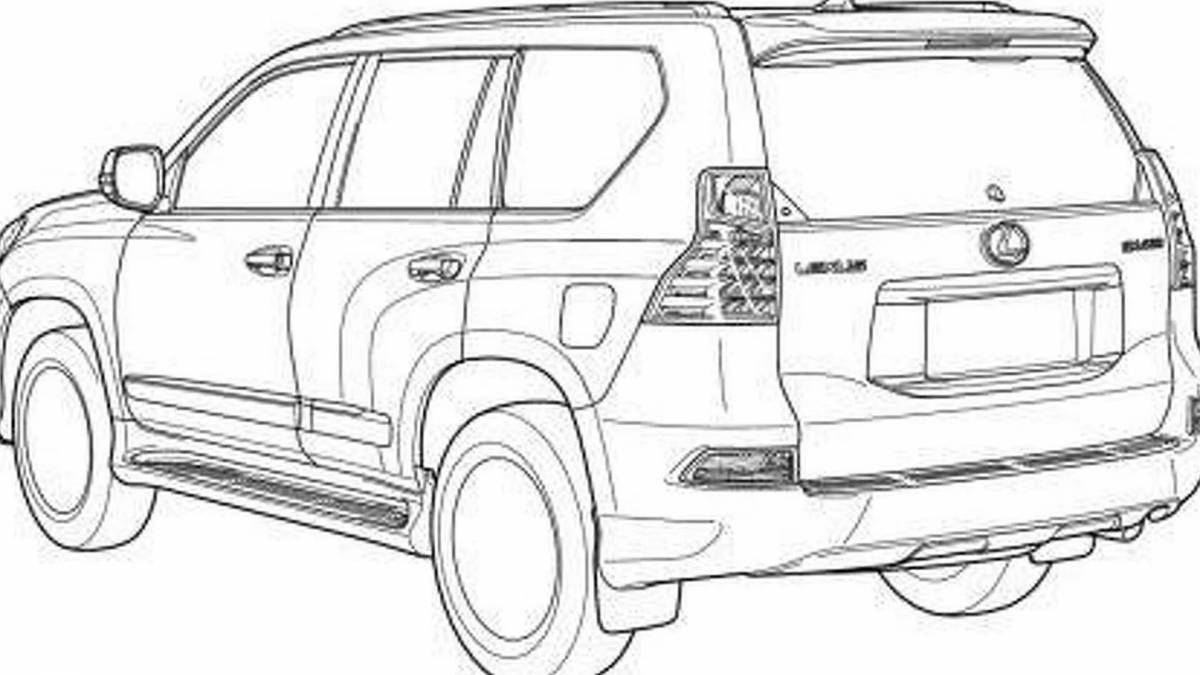 Coloring book marvelous toyota jeep
