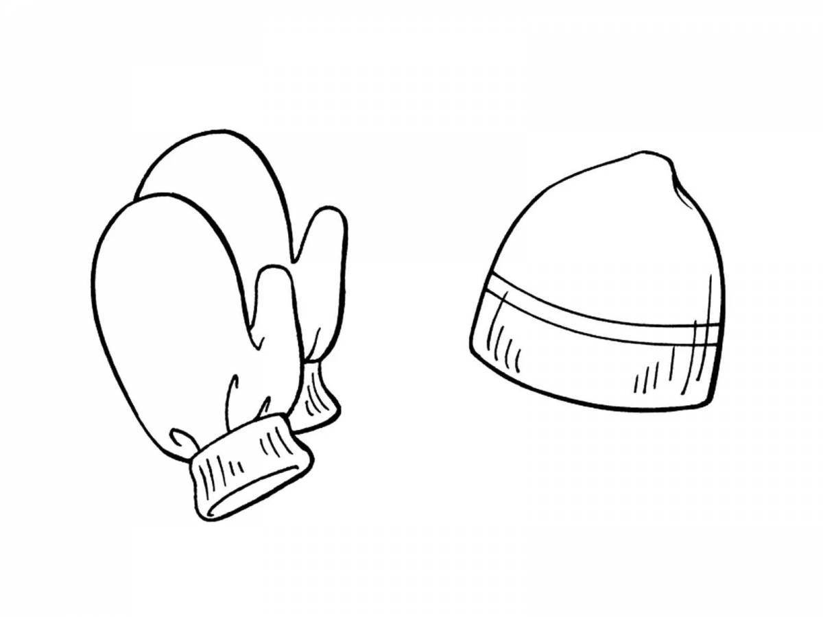 Coloring page stylish winter hat