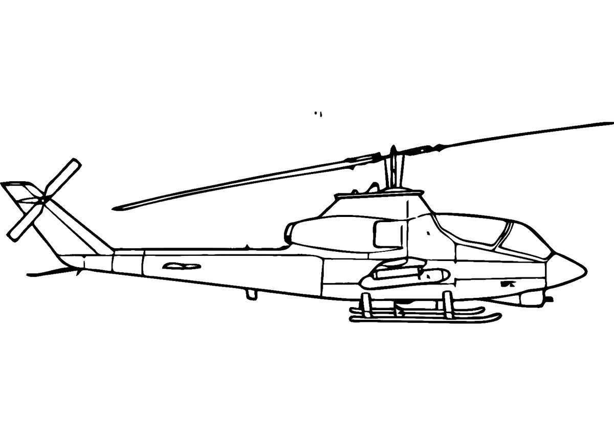 Чудесный вертолет-аллигатор раскраска