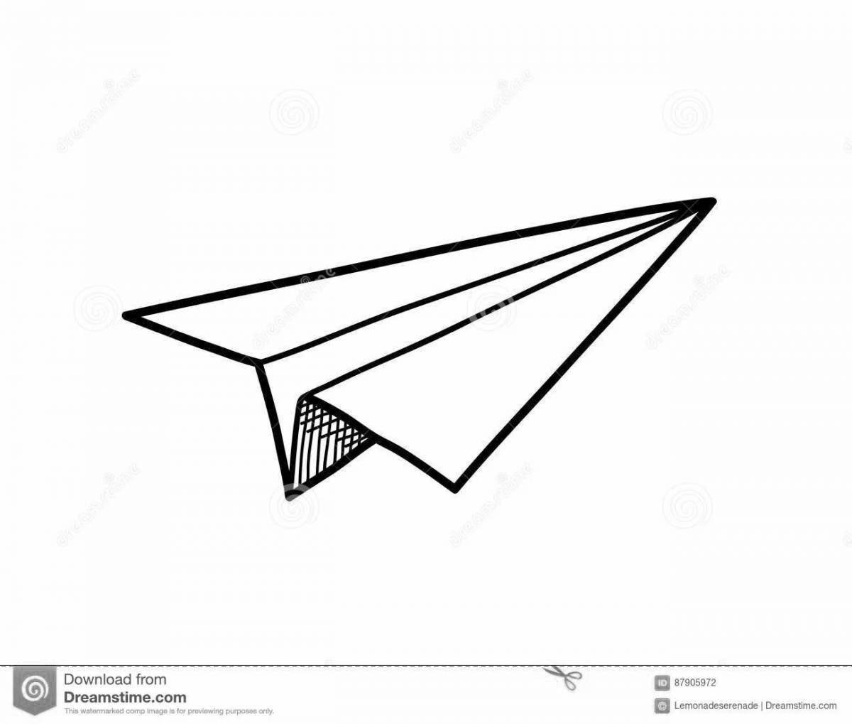 Colourful adventure paper airplane coloring book